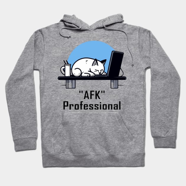 AFK Gamer Cat Funny Professional Gift Hoodie by Kibo2020